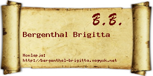 Bergenthal Brigitta névjegykártya